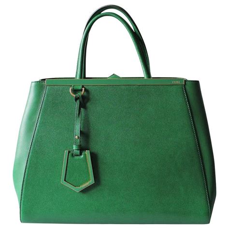 fendi 2jours bag green|Fendi banana tote bag.